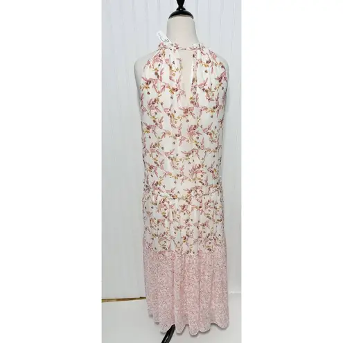 Drew Anthropologie Naomi Tiered Maxi Dress Floral Boho Chiffon Size Small