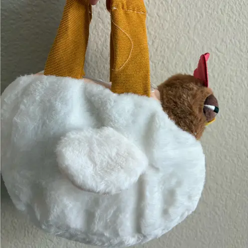 Funny Chicken Plush Bag – 9.8” Soft Toy Crossbody Lazy Expression Work Life mood White - Image 5