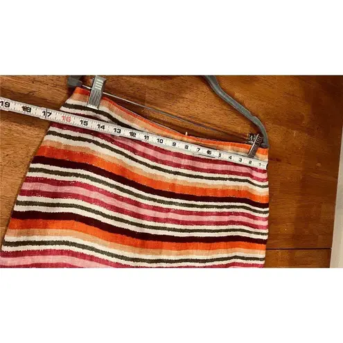 Talbots  Multicolor Stripe Linen Pencil Skirt Size 6