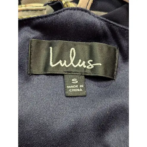 Lulu's Dress Woman's Small All Mine Navy Blue Floral Print High