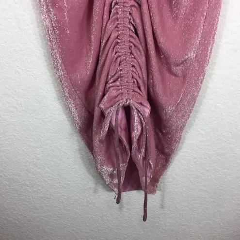 Privacy Please Sylvie Mini Dress Small Pink Ruched Metallic Barbie NWT Cocktail