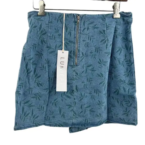 Lumiere Wrap Skirt Leaf Print New Small