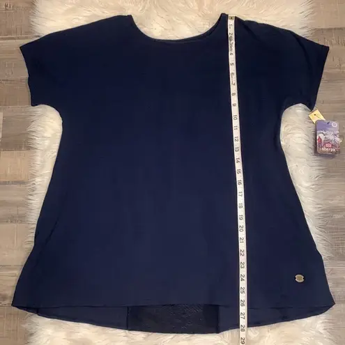 Sherpa Adventure Gear NWT ‘Maya’ top inverted lace inset back L Blue Size L