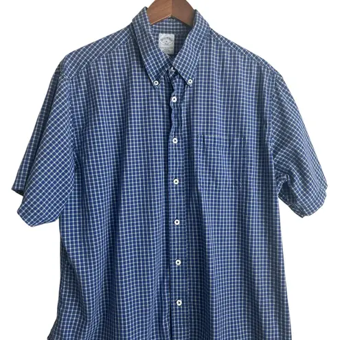 Brooks Brothers Mens Shirt XL Slim Fit Checked Button Up Preppy Office Travel