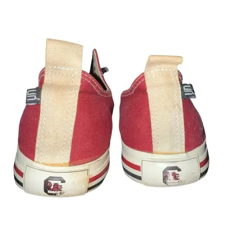 South Carolina Gamecock Red Canvas Sneakers with White Laces Womens size 10