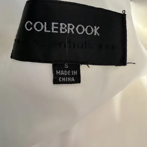 Colebrook navy blue and off white striped zip up puffer vest with pockets S