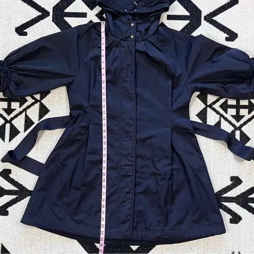 Maje Black Hooded Puff 3/4 Sleeve Trench Coat Size US XS