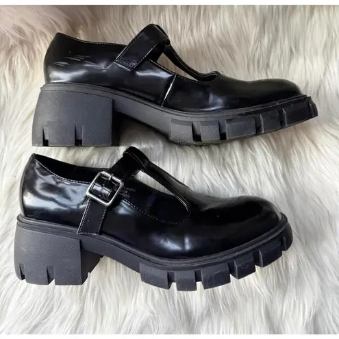 Esprit Black Chunky Heel Mary Jane Shoes