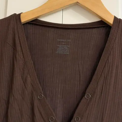 Negative Underwear Whipped Henley in Espresso, Size X