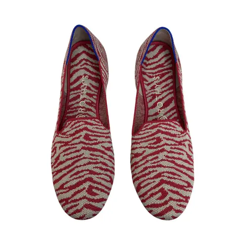 Rothy's Rothy’s The Loafer Women’s 9 Red Zebra Knit Flats Animal Print Limited Edition