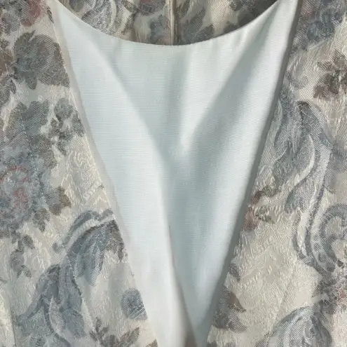 Dawn Joy Vintage Fashions Granny Core Retro Brocade Dress w/ Pearl Buttons Sz MD White Size M