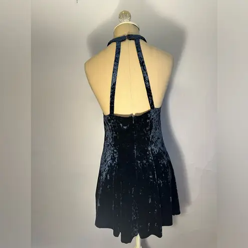 Forever 21 NWT -  halter velvet romper with open back and straps