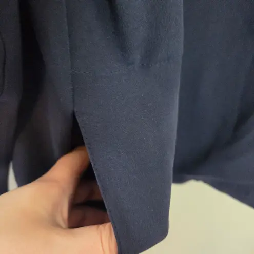 Doncaster  Navy Silk Hooded Jacket