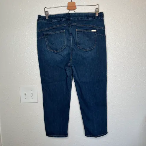 Chico's So Slimming Crop dark wash denim blue jeans size 2 (US L / 12 )