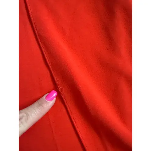 Marina Cold Shoulder Faux Sarong Waist Tie Overlay Jumpsuit Red Size 4 Red