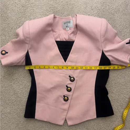 Kasper 80’s Women's Pink and Black Blazer