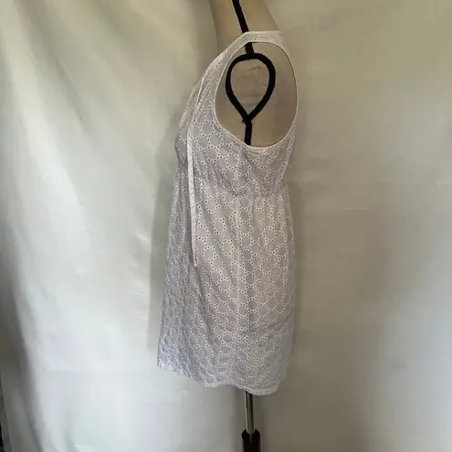 Elif for Jordan Taylor Eyelet Womens Coverup Dress Sz S Boho Beach Resort White