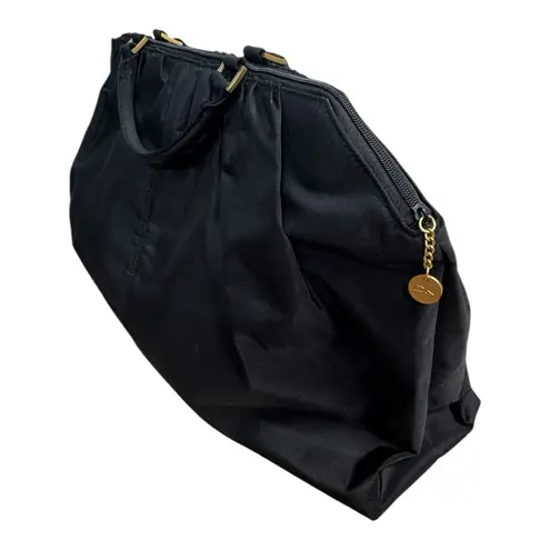 Donna Karan Cosmetics Large Tote Duffle Weekend Bag Black Nylon Travel Work