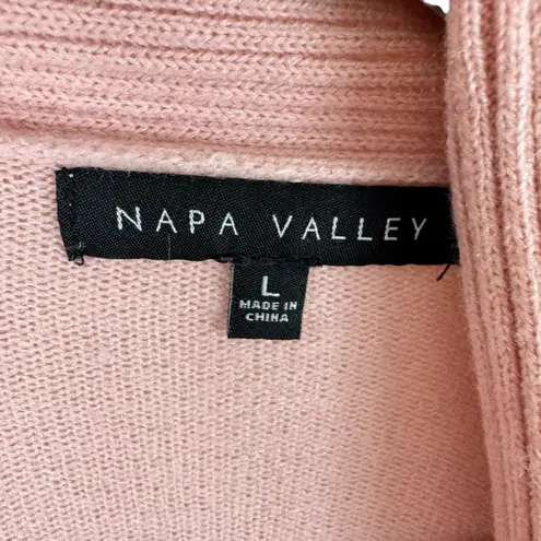 Napa Valley Pink Long Sleeve Cozy Stretchy Cardigan With Built In Tank Size L Size L