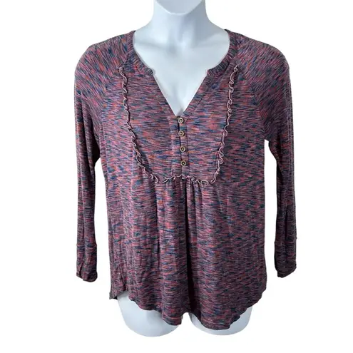 Matilda Jane Matilda Moments With You Planetarium Tunic Top Size M Purple Pink Blue Space Dye