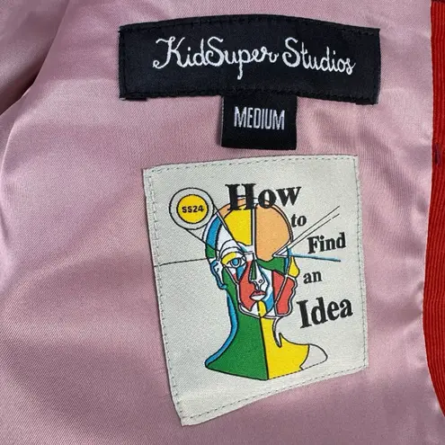 KidSuper Geometric Shapes Suit Top Blazer Jacket Red NWT Sz M Size M
