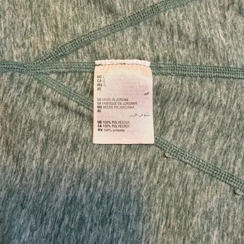 Ideology Activewear Top Women's L Green Heather V Neck Short Sleeve Workout #