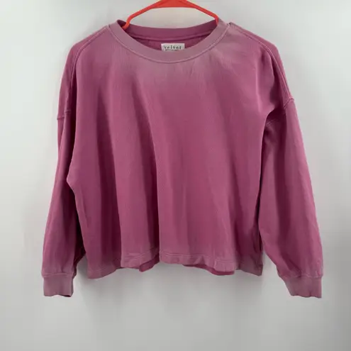 Velvet by Graham & Spencer Sweatshirt Size Extra Small Ombre Crewneck Pullover Pink