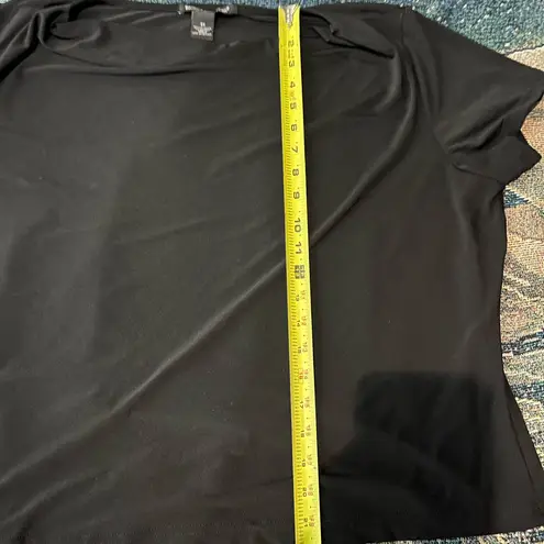 Briggs New York Black Oversized Blouse Loose Fit SZ 3XL Dinner Evening Dress Top