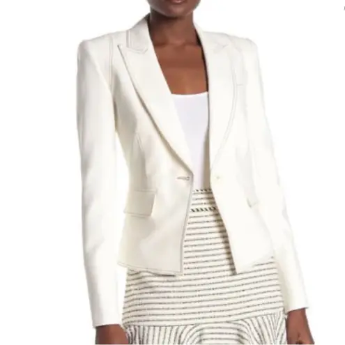 Veronica Beard Machenzie Dickey Jacket Blazer Contrast Stitching Size 10