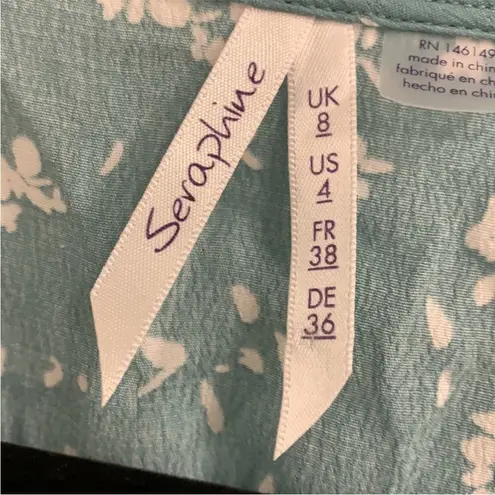 SERAPHINE Sage Green Floral Sanna Maternity & Nursing
Wrap Midi Dress Size 4