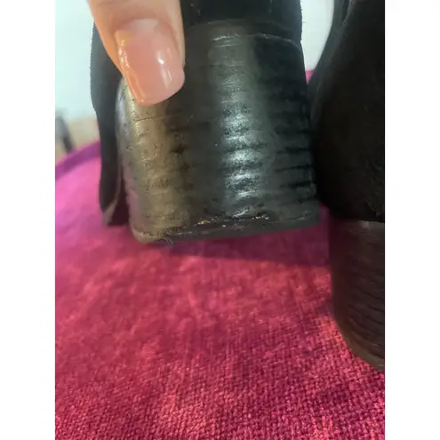 Rag and Bone  Joni Suede Chelsea Ankle Boots Chunky Block Heel Size 39 9 Black Shoe thumbnail 6