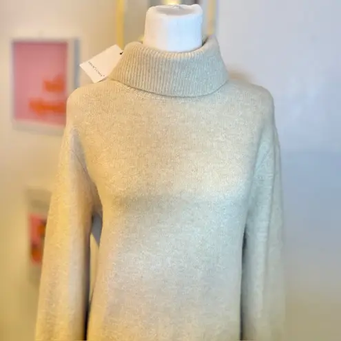 Gibson Latimer NWT Cream Turtleneck Wool Blend Maxi Dress Size L NEW!