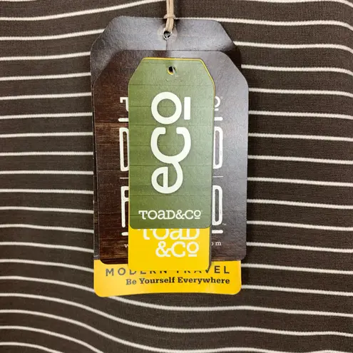 Toad & Co Striped Transita Pencil Skirt Falcon Thin Stripe UPF 50+ Size XL Brown