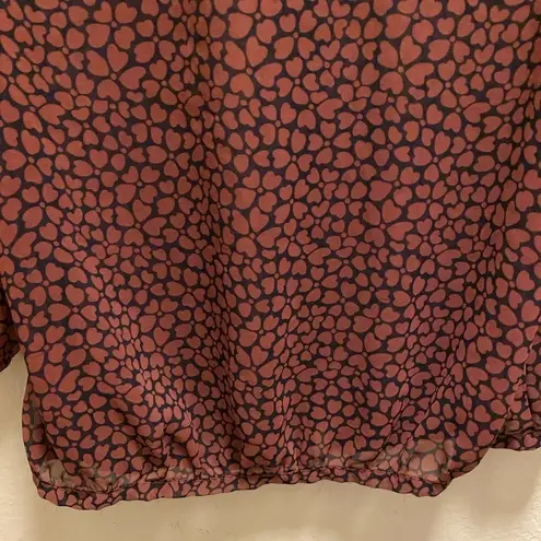 Urban Outfitters  Pins & Needles Heart Sheer Peasant Button Down Blouse