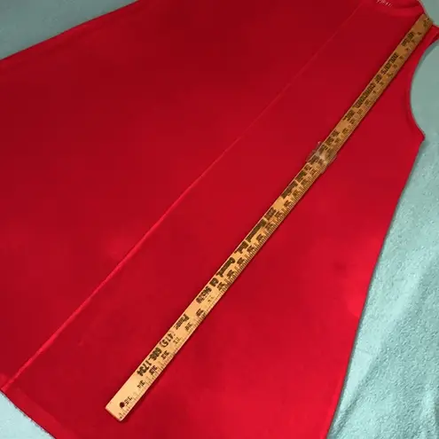 TIME AND TRU sleeveless crewneck tank dress midi red rover color size 12