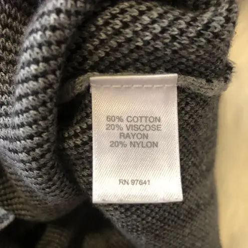 J. Jill Gray Windowpane Plaid Mock Neck Sweater