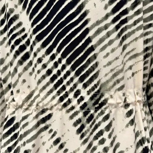 Soft Surroundings Go Lively Shibori Hooded Anorak Jacket Size L Zip Snaps Lined