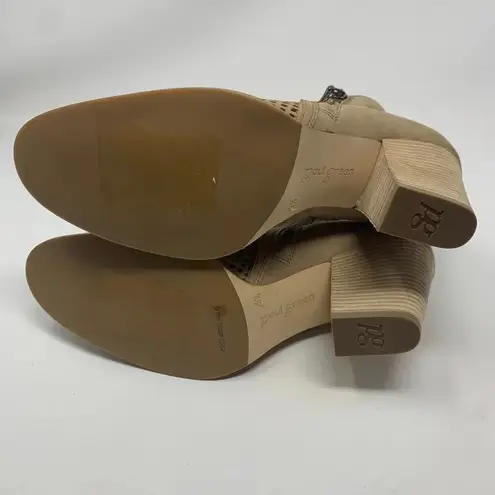 Paul Green Bonzai Perforated Bootie Sisal Nubuck Size 6.5/US 9