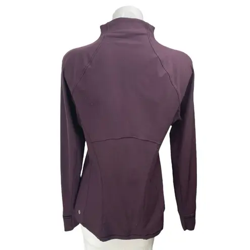 Lululemon Women's Purple Long Sleeve Quarter Zip Workout Athletic Top Size 10