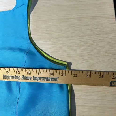 Diane Gilman Silk Layering Tank Blouse M Neon VTG Boxy Relaxed Fit Career Casual