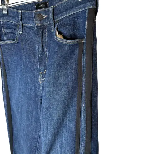 Mother Stunner Zip Ankle Step Fray Sweeping Racer Jean size 24 Blue