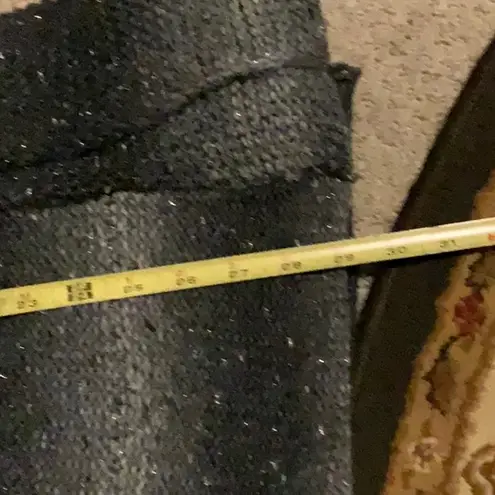 Style & Co. Dark Gray and Silver Knit Cardigan Black Size XL