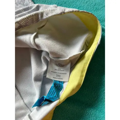 Mondetta Full Zip Up Long Sleeve Gray/ Yellow Hooded Jacket Women's Size Small