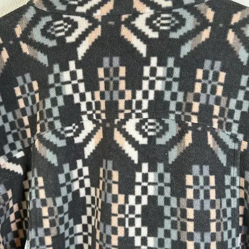 Woolrich Nordic Western Aztec Fleece Pocket Pullover Sweater Jacket Size L