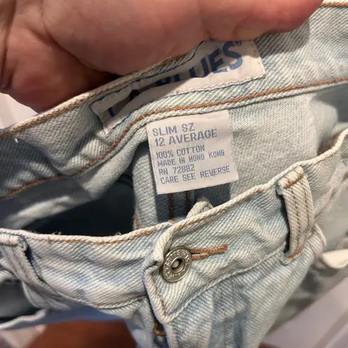 L.A. Blues Womens Jeans Light Wash High Rise Y2K Mom Jeans VTG Cotton Denim 12