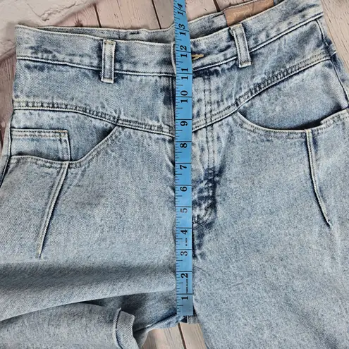Vintage 1980s High Waist Acid Washed Denim Jeans by Authentic Whipp Size 11/12 Blue