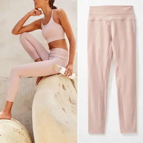 Varley Biona Soft 7/8 Length Light Pink Leggings~ Yoga~Pilates~Barre ~Sz Large