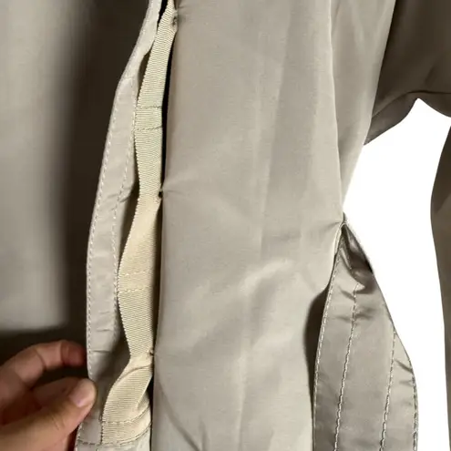 CELINE Beige Silk Stitched Belted Trench Coat Women’s Size M