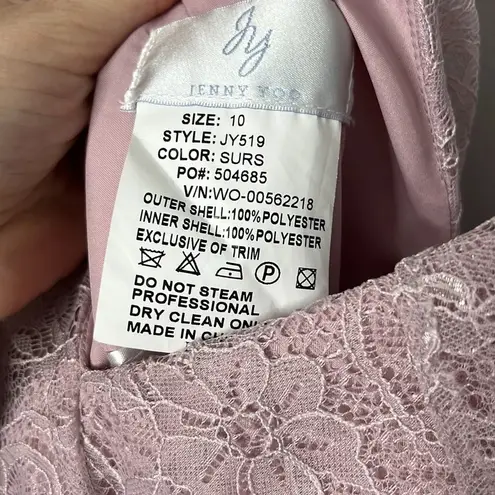 Jenny Yoo Lace Ruffle Maxi Bridesmaid Dress