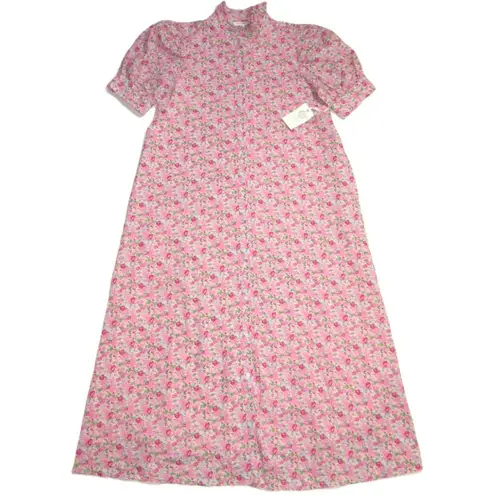 NWT Tuckernuck Hyacinth House Louisa Maxi in Pink Floral Ruffle Collar Dress L Size L